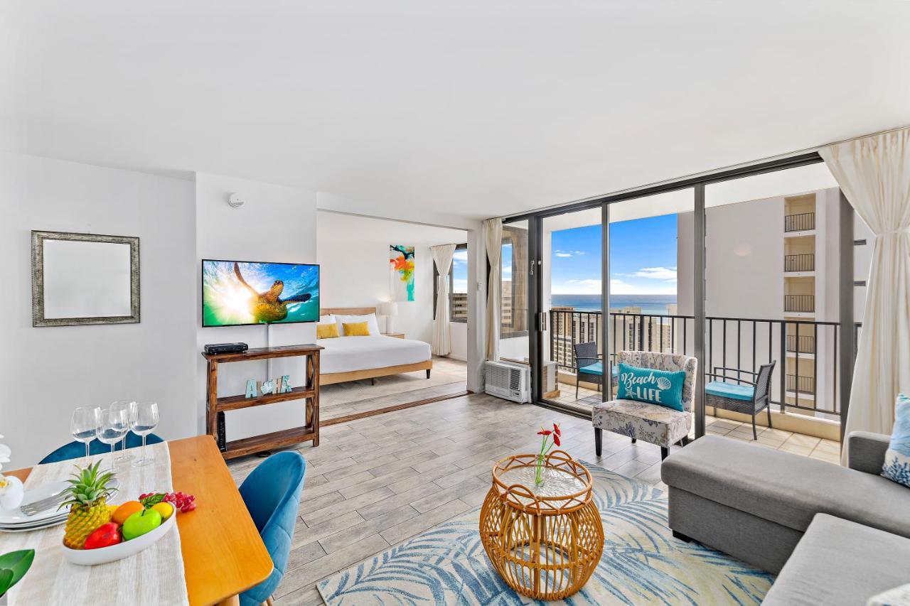1Br With Great Ocean Views, 1 Block To Waikiki Beach ホノルル エクステリア 写真