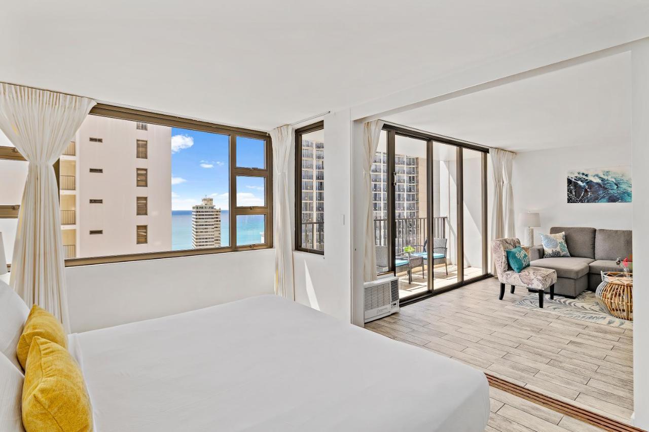 1Br With Great Ocean Views, 1 Block To Waikiki Beach ホノルル エクステリア 写真